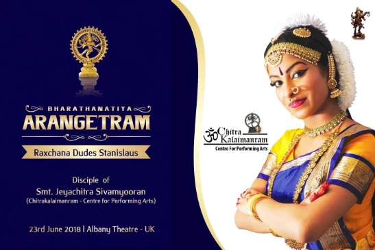 Bharathanatiya Arangetram of Raxchana Dudes Stanislaus